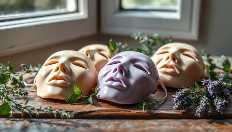 homemade masks with rosemary, mint, and lavender