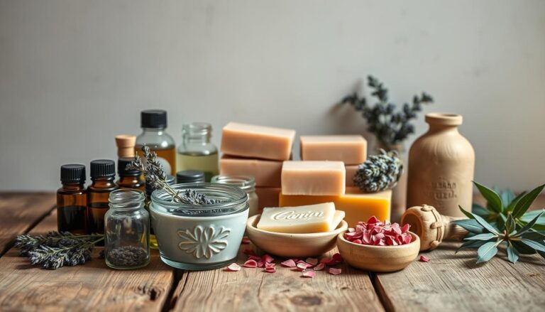 natural cosmetics with aromatic herbs